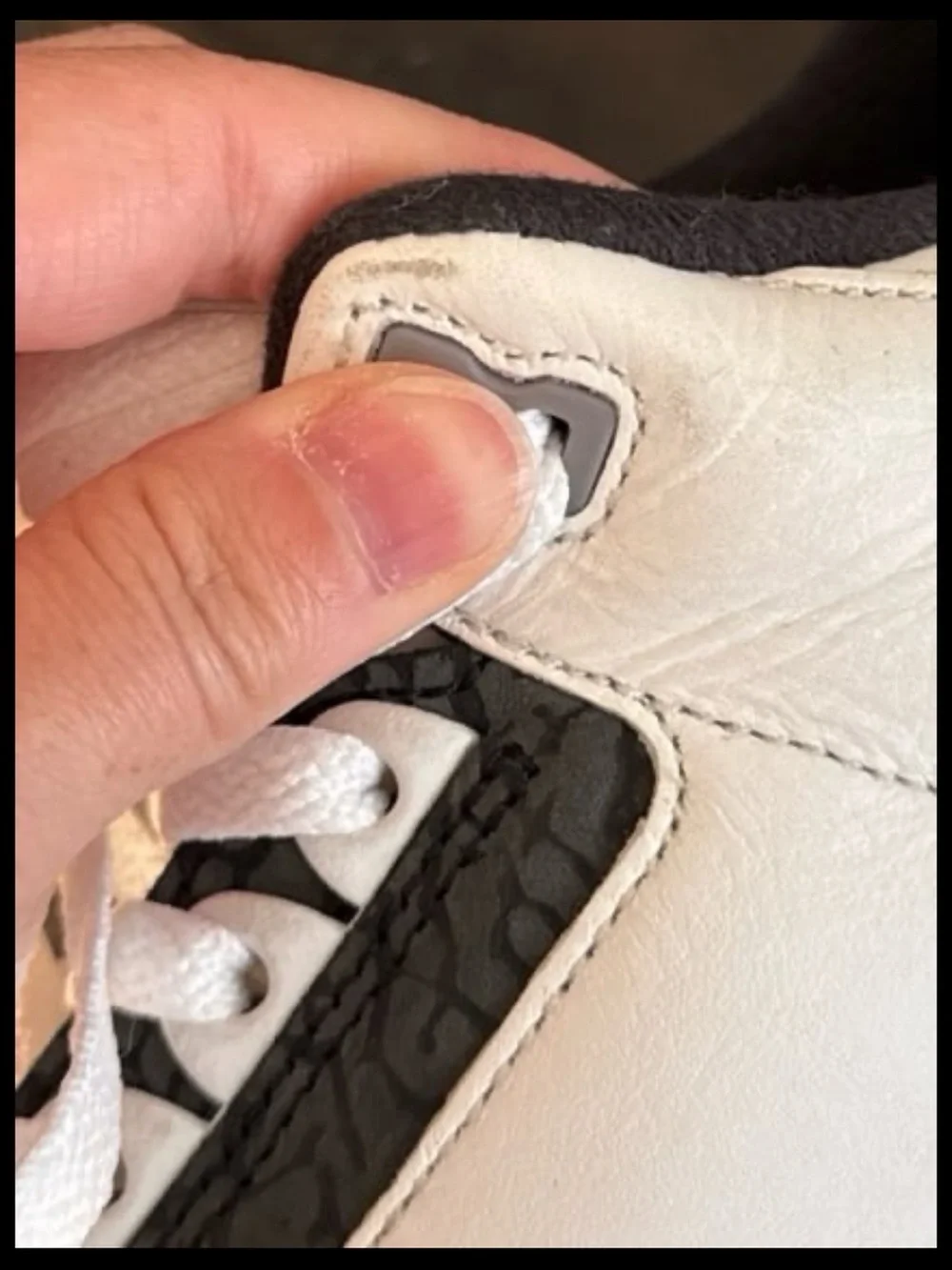 Air Jordan 3 Retro Cement Grey. Men’s 10.5. pre-owned, worn.
